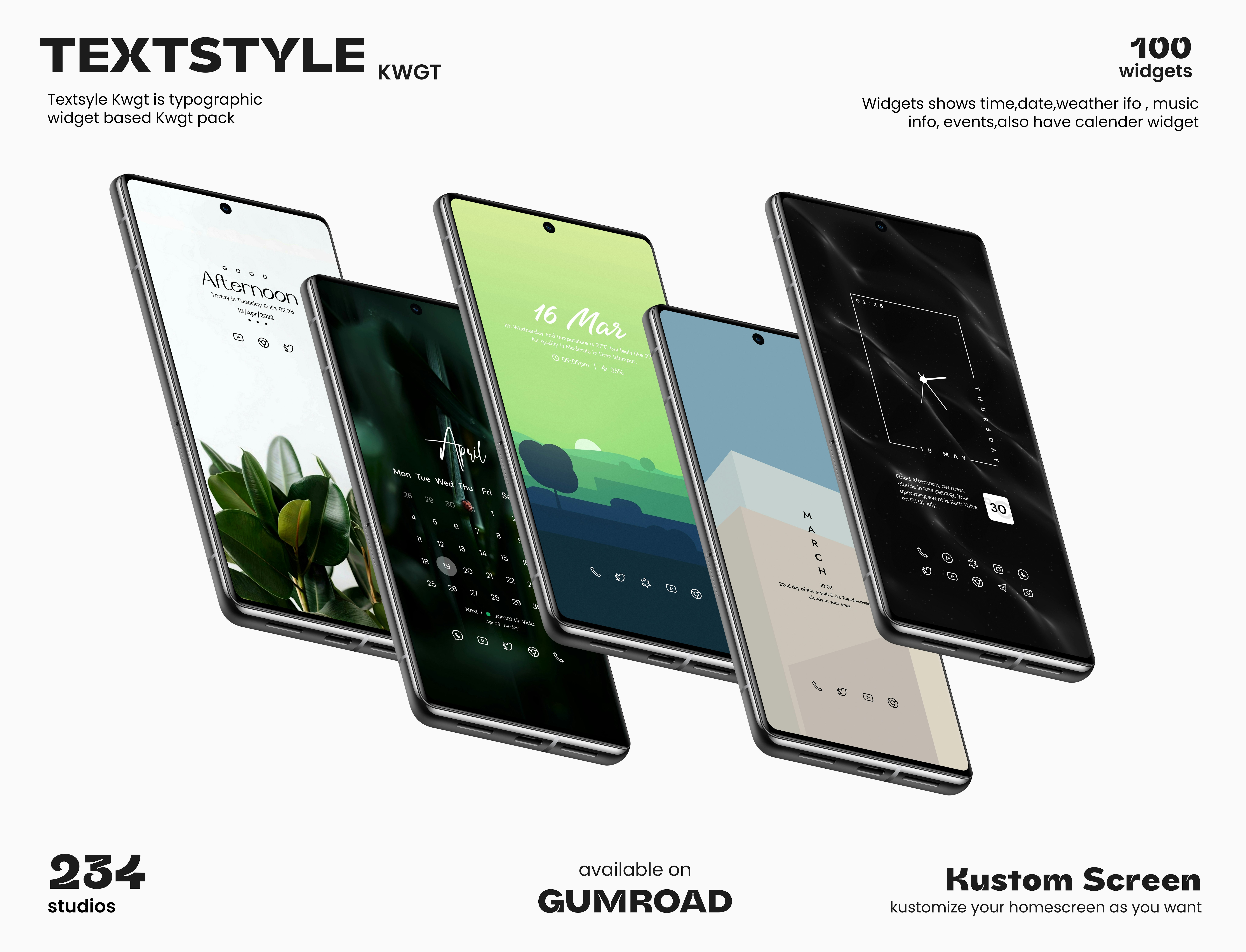 Estilo de texto kwgt media 1
