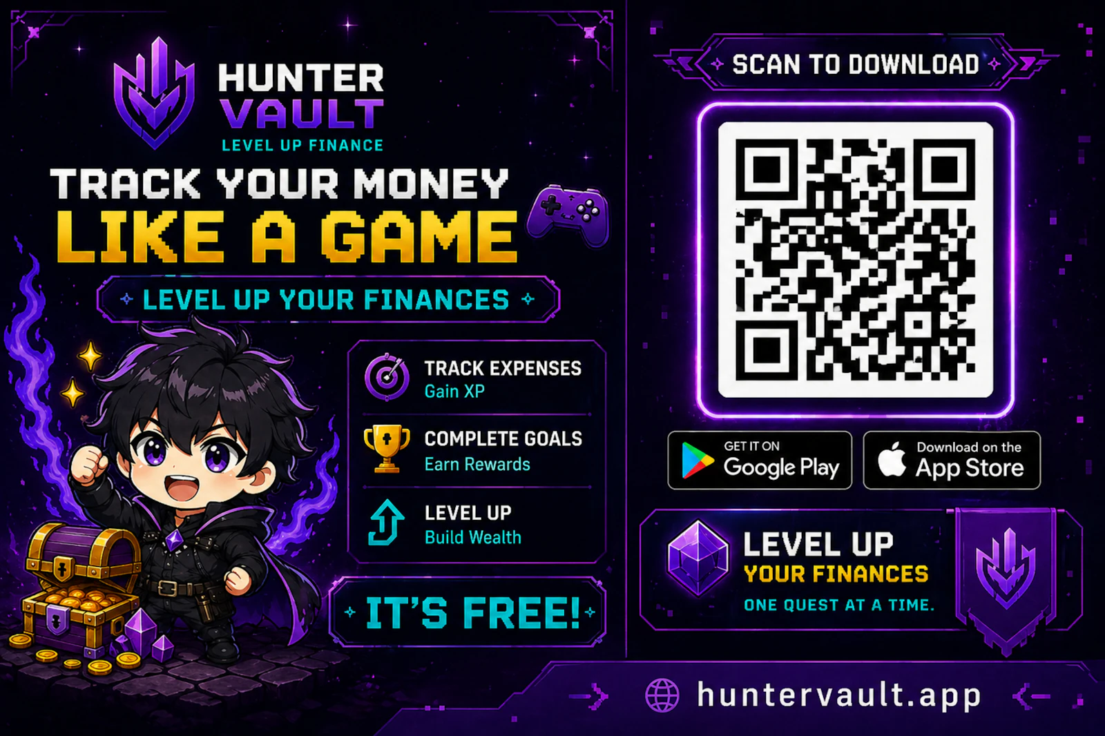 Hunter Vault: Level Up Finance screenshot 1