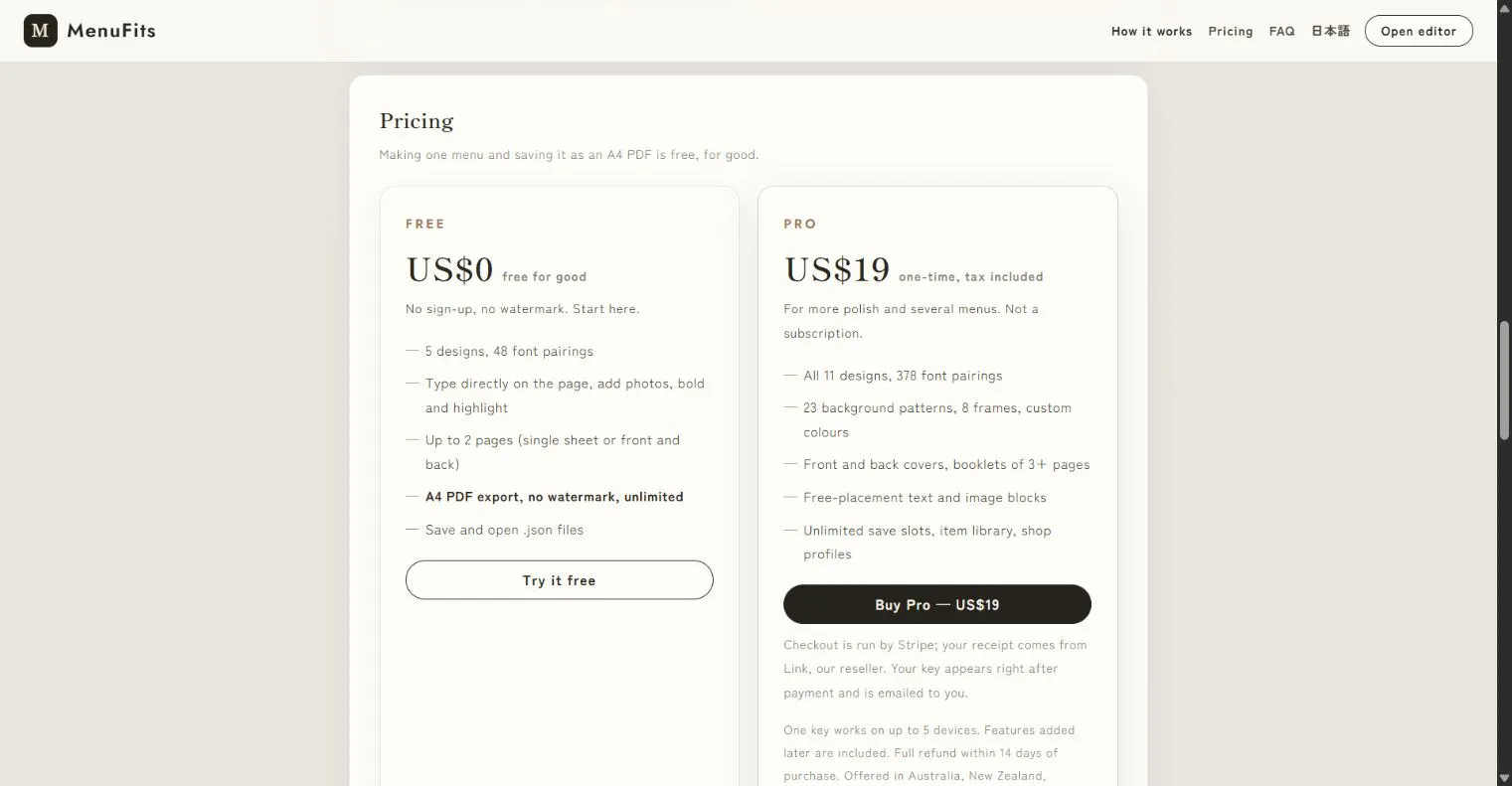 MenuFits gallery image