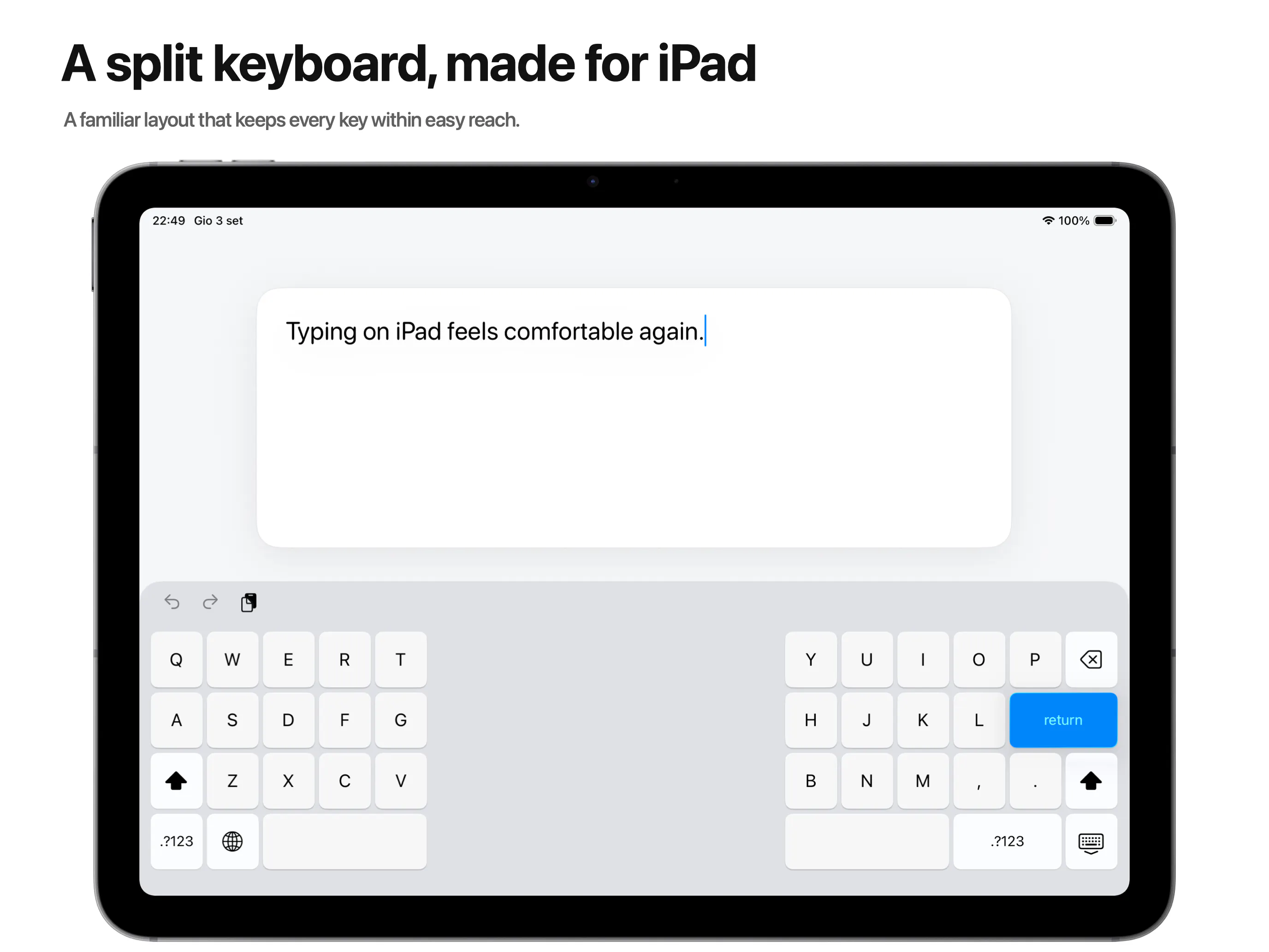 Split Keyboard for iPad gallery image