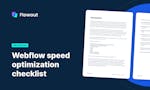 Webflow Speed Optimization Checklist image