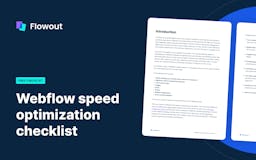 Webflow speed optimization checklist media 1