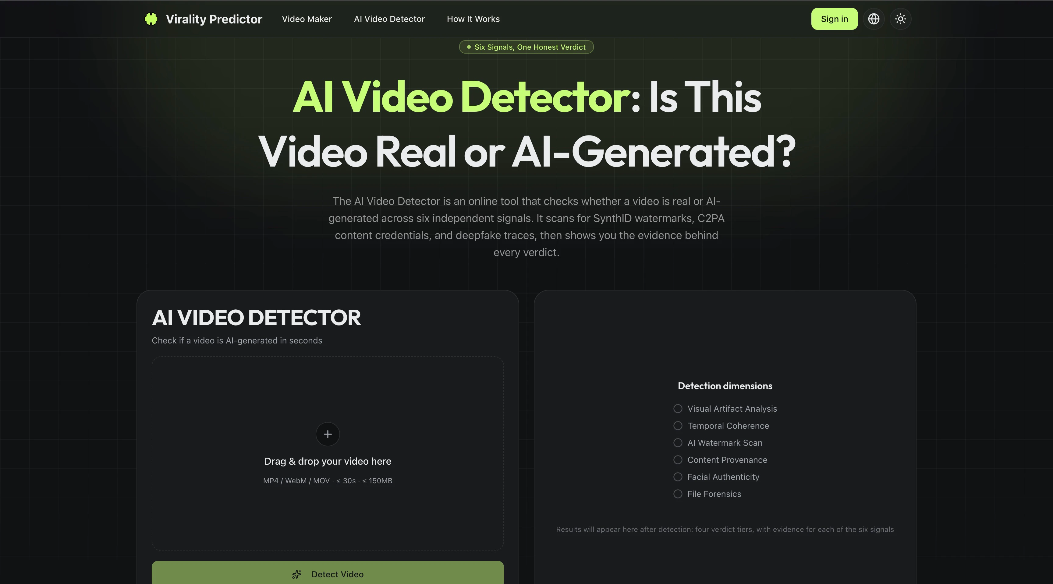 AI Video Detector screenshot 1