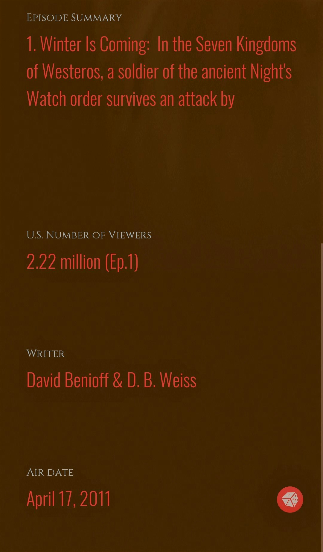 Game of Thrones CORRAL gallery image