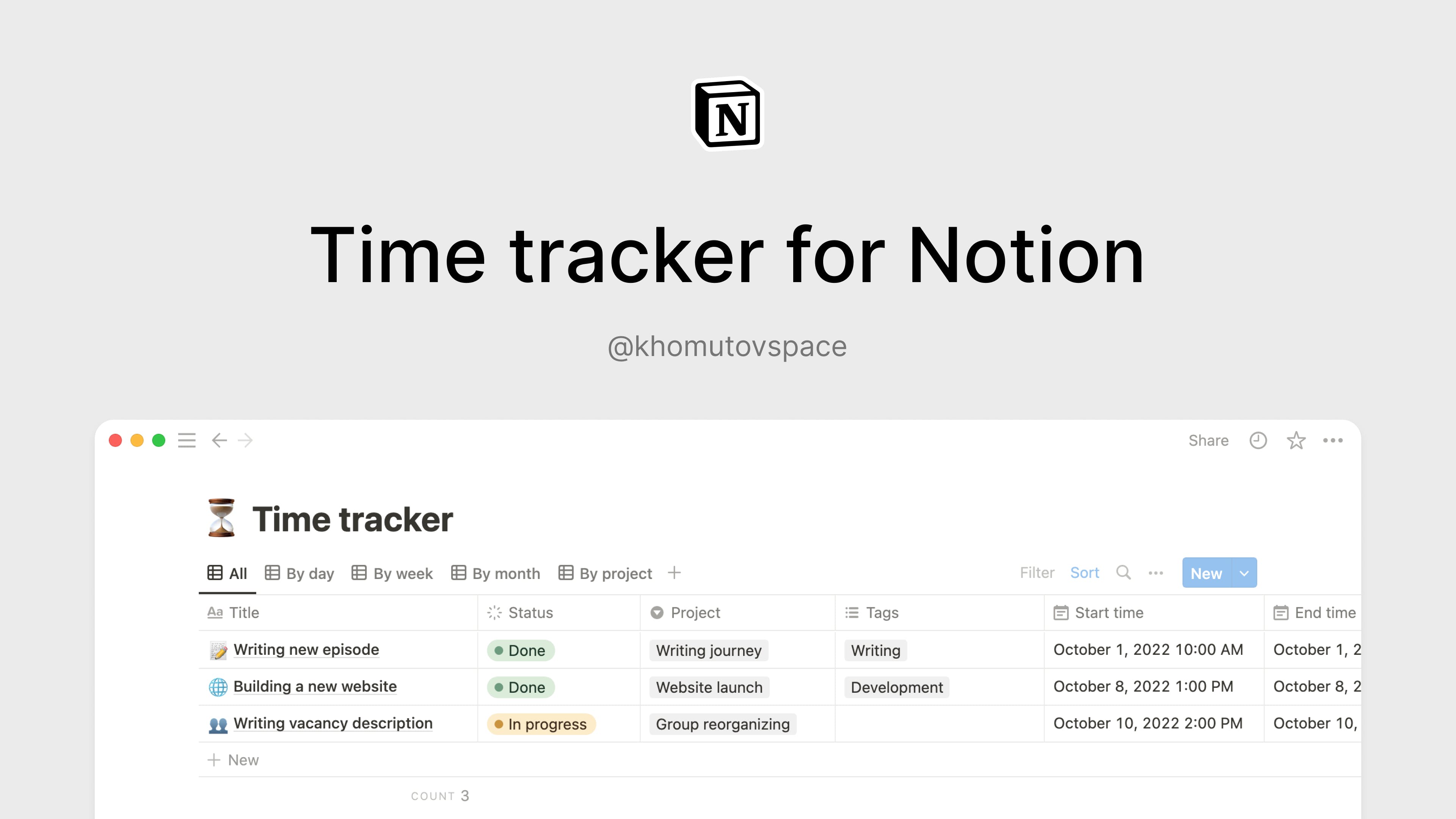 Time tracker for Notion media 1