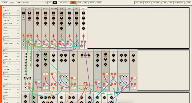 Eurorack JS screenshot 3