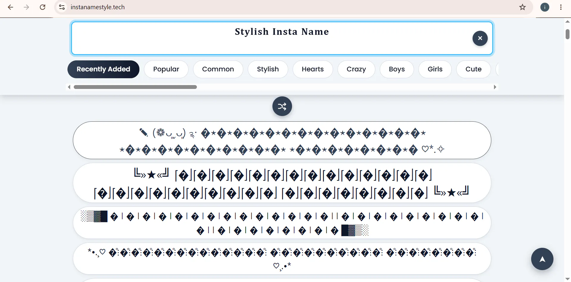InstaName Style gallery image