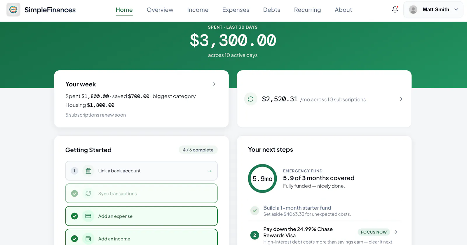 SimpleFinances screenshot 3