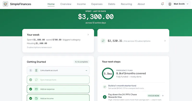 SimpleFinances screenshot 3