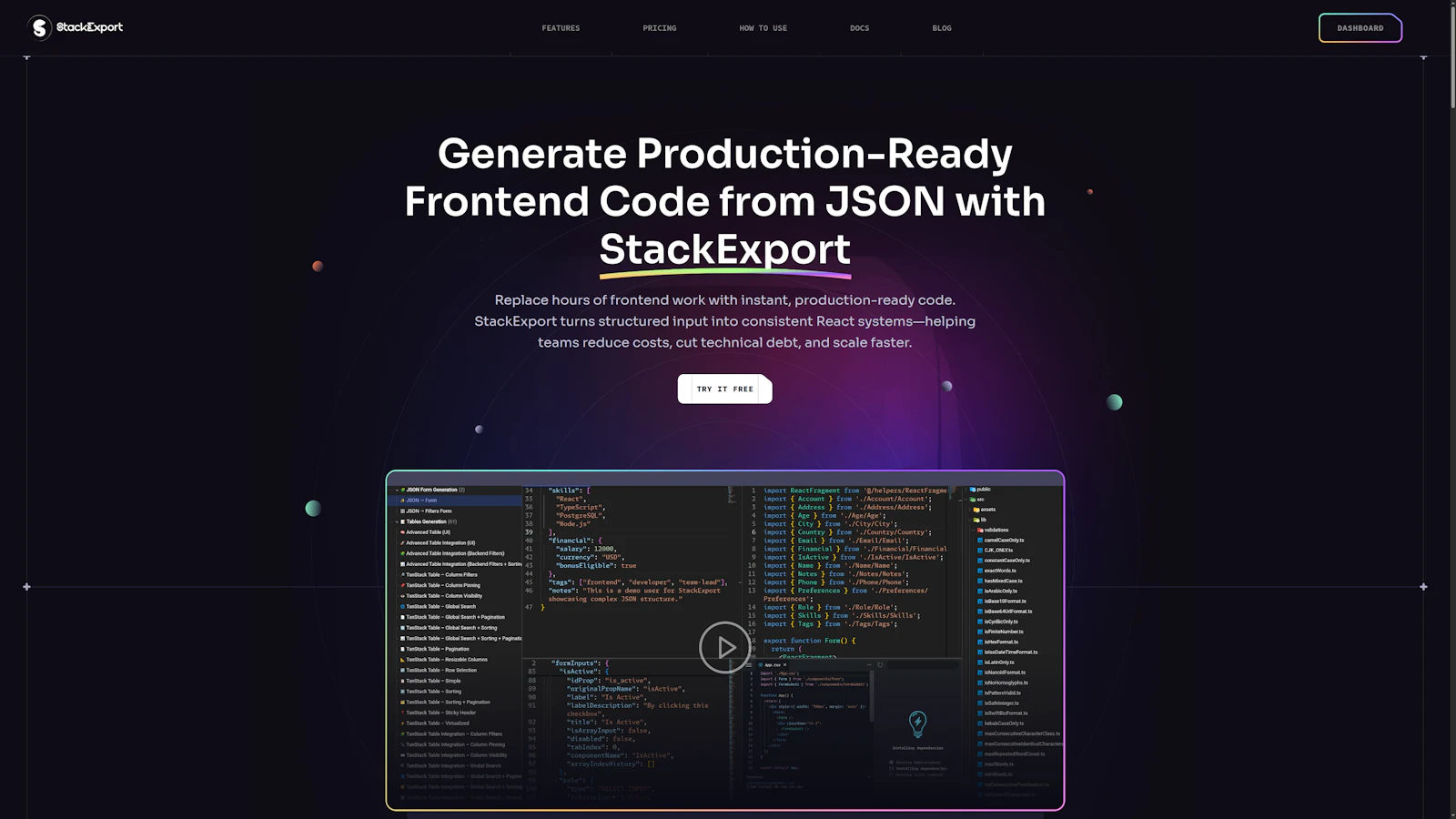 StackExport screenshot 2