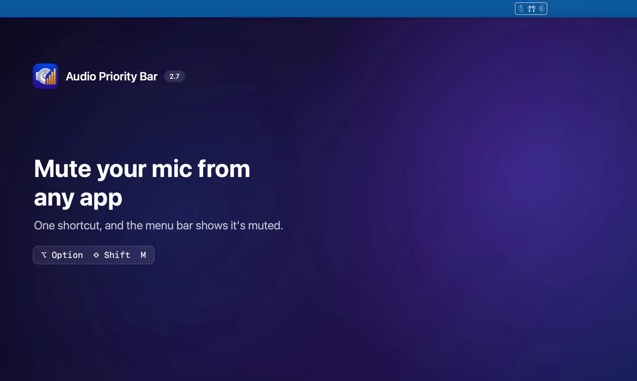 Audio Priority Bar gallery image