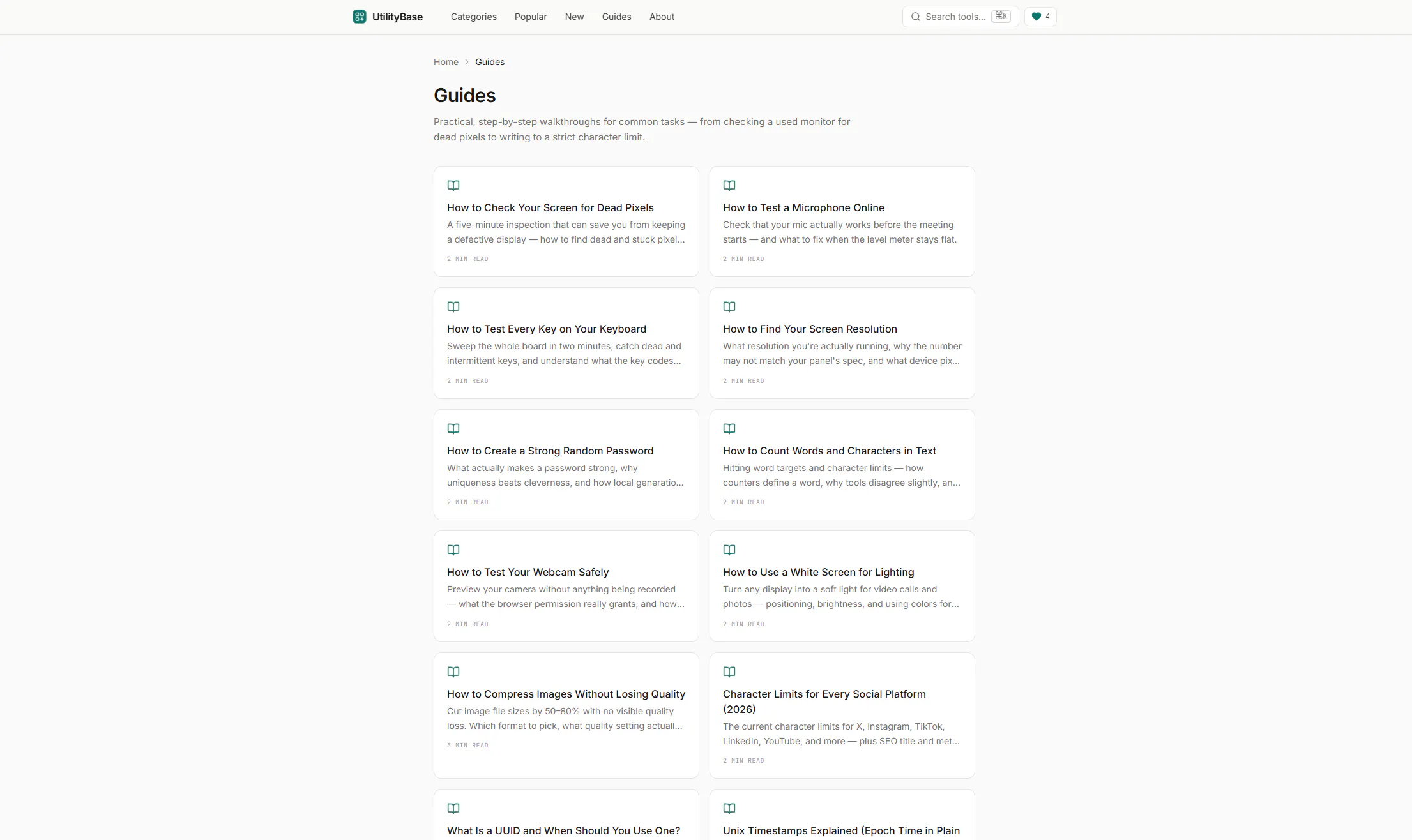 UtilityBase — Everyday browser tools gallery image