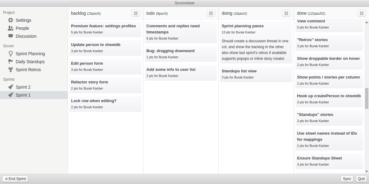 Scrumsheet gallery image