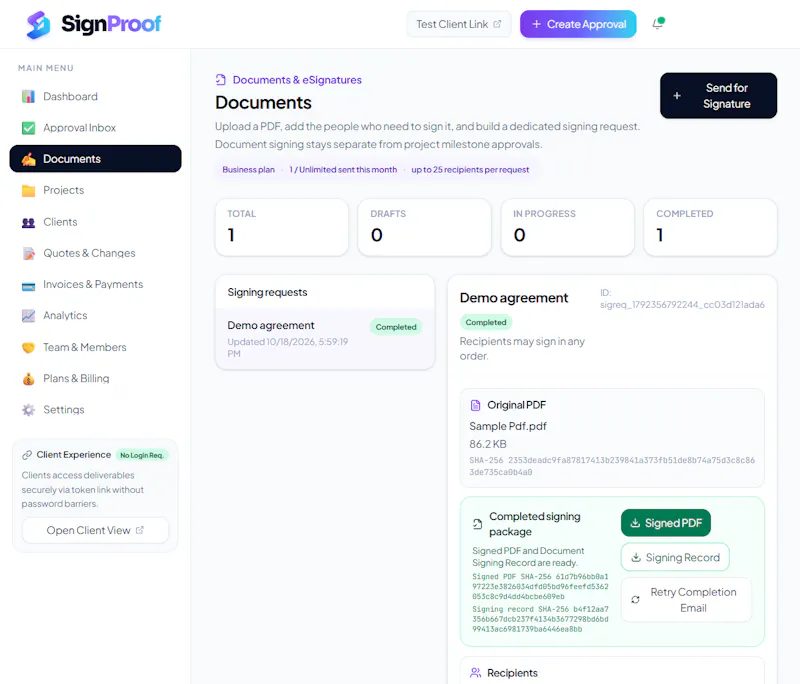 SignProof screenshot 4