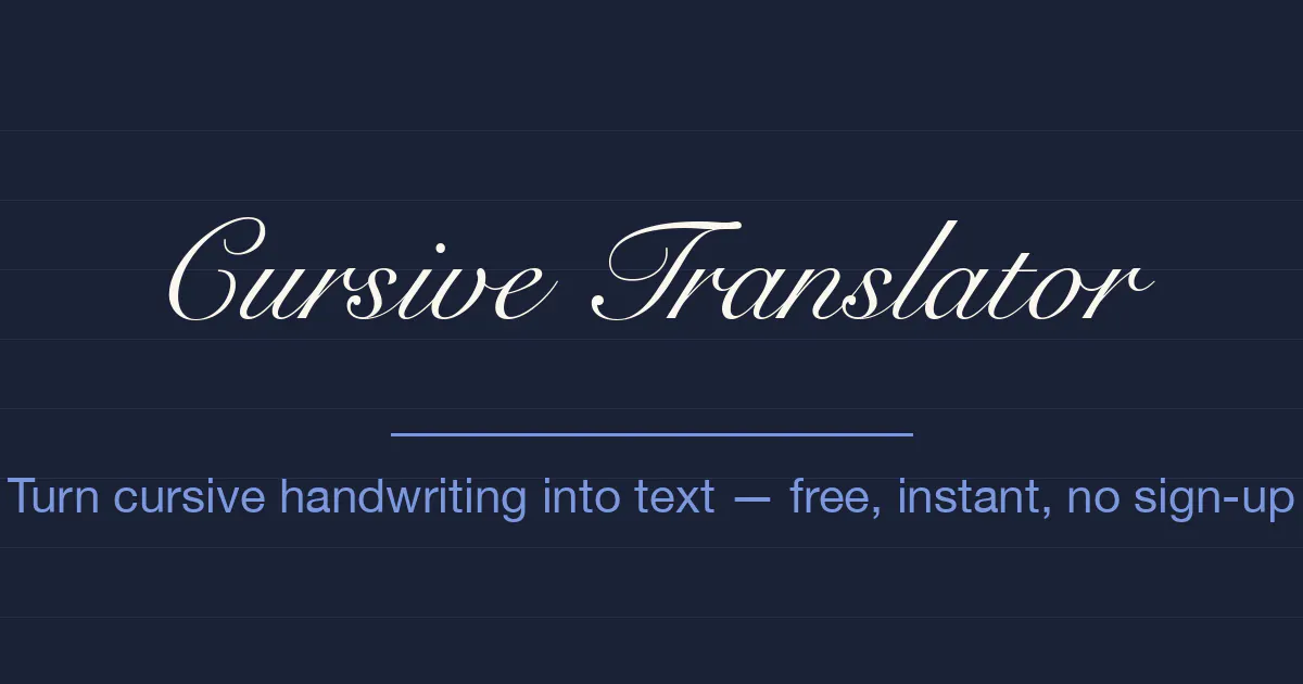 Cursive Translator gallery image