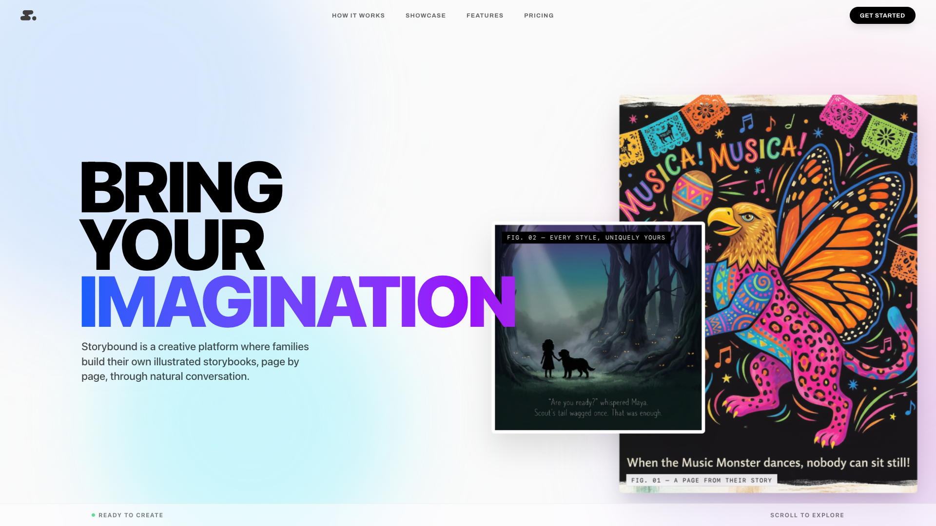 Storybound - Main product screenshot demonstrating key features and user interface