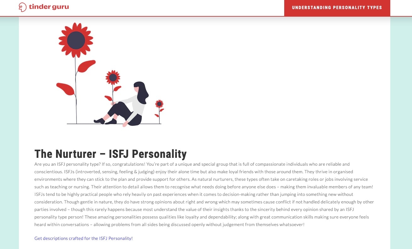 Mídia 4 de TinderGuru - Perfis de namoro de IA com base em sua personalidade