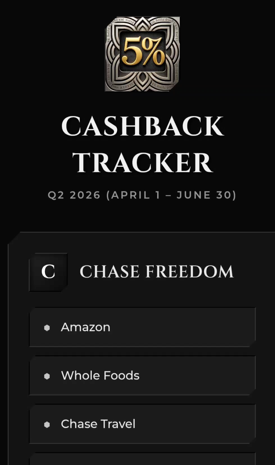 Cashback Tracker gallery image
