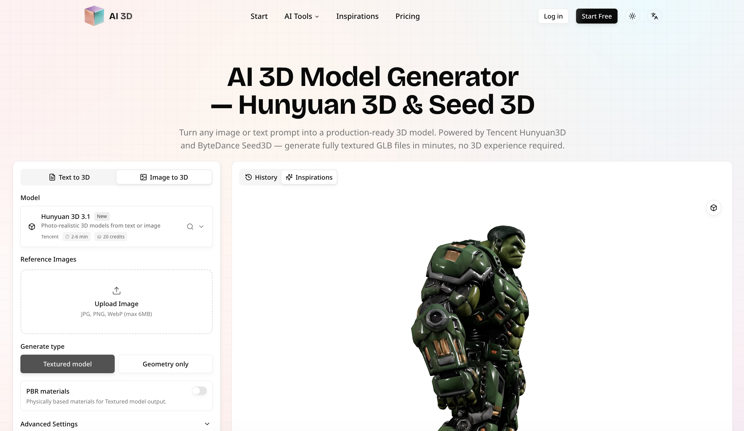 AI 3D Model Generator gallery image