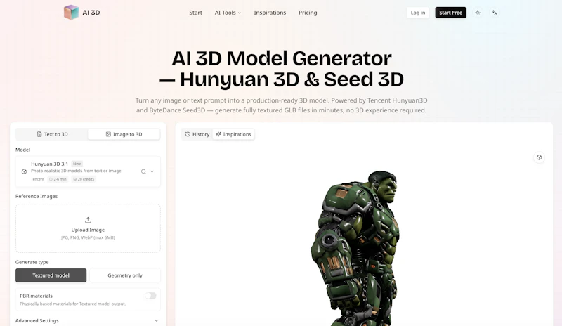 AI 3D Model Generator screenshot 1