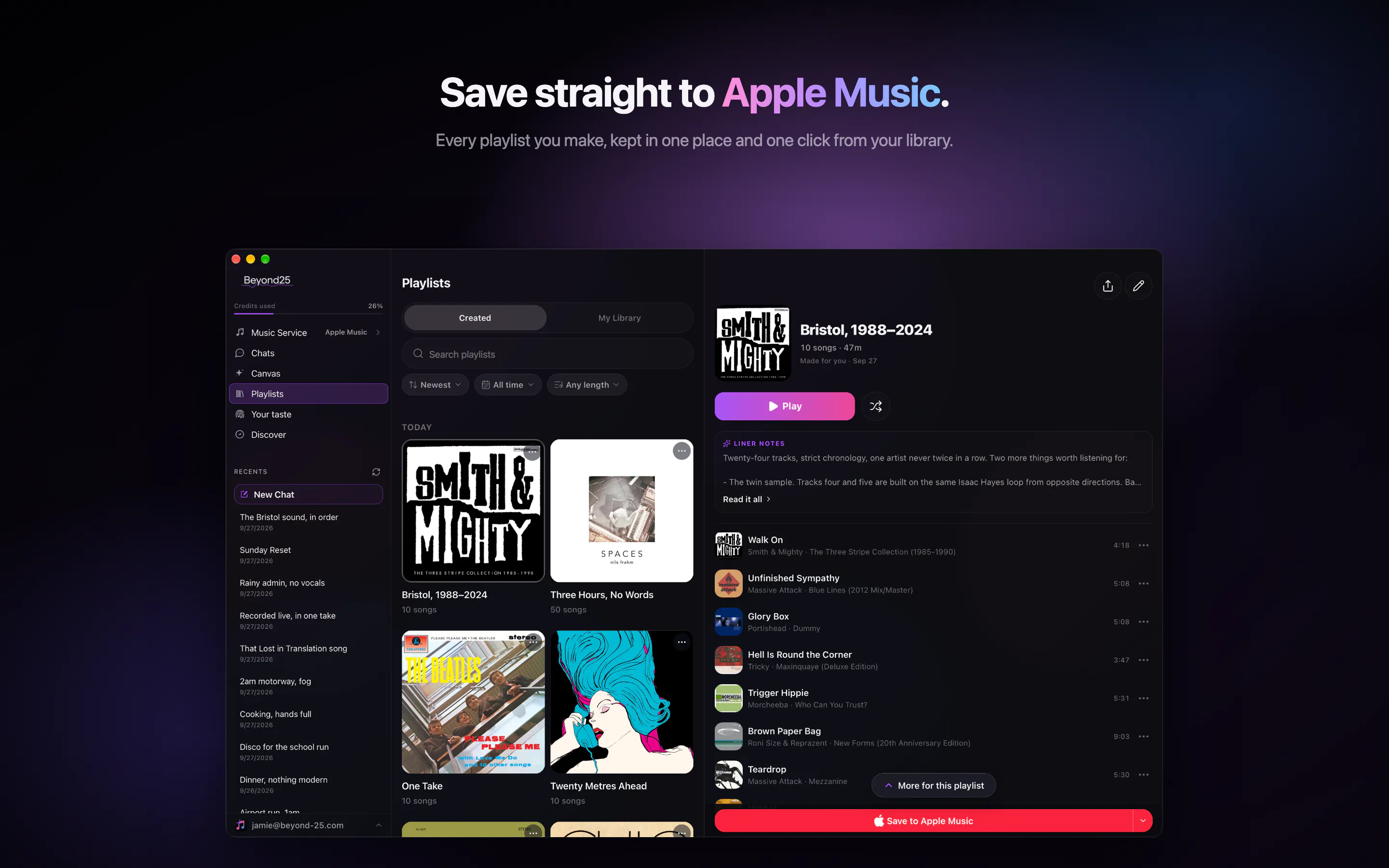 Beyond25: AI Playlist Curator gallery image