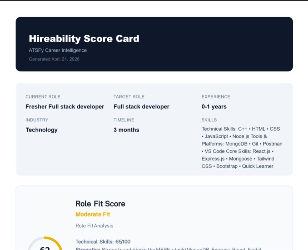 ATSFy Career Intelligent Assistant