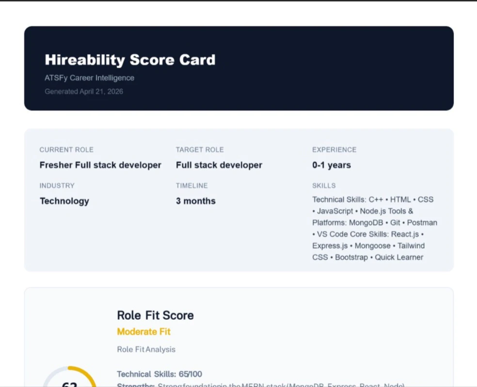 ATSFy Career Intelligent Assistant logo