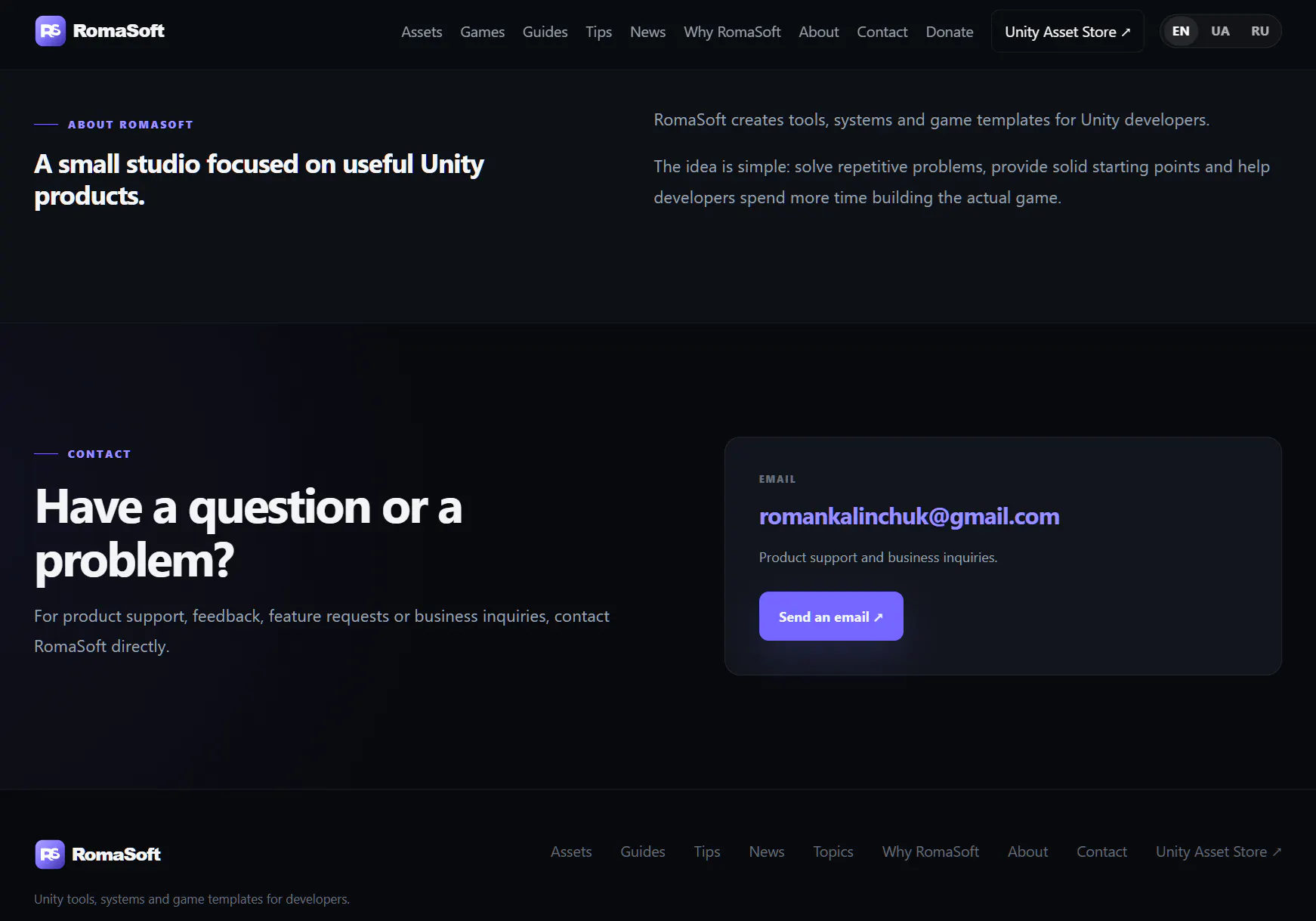 RomaSoft – Unity Tools & Templates gallery image