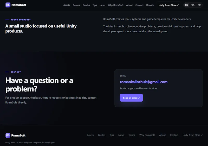 RomaSoft – Unity Tools & Templates screenshot 9
