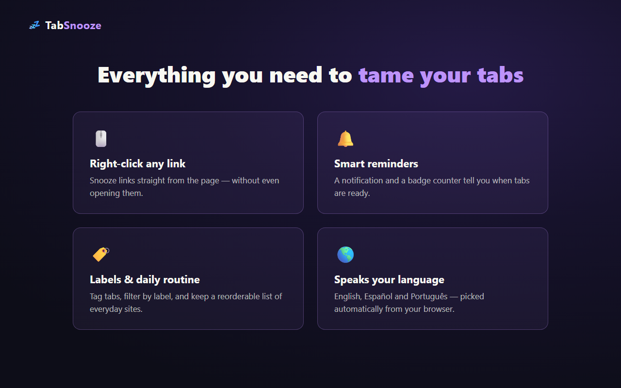 TabSnooze gallery image
