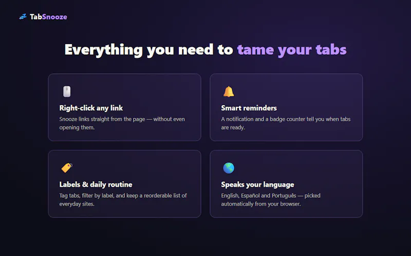 TabSnooze screenshot 4