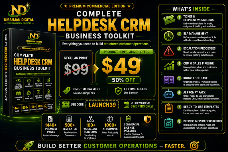 Complete Helpdesk CRM Business Toolkit screenshot 3