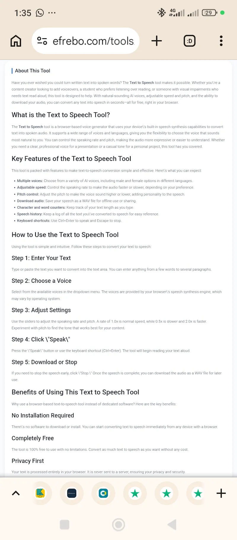 Text to Speech – Online Tool screenshot 2