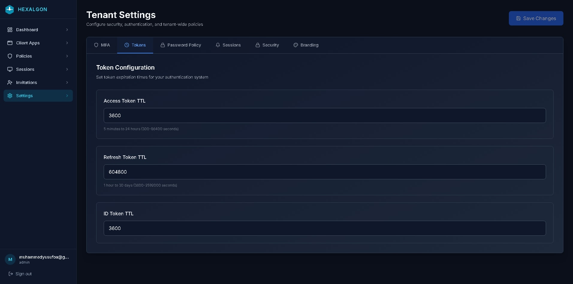 HEX-IAM GitHub v0.1.0 initial release - Screenshot 4 showing product features and functionality