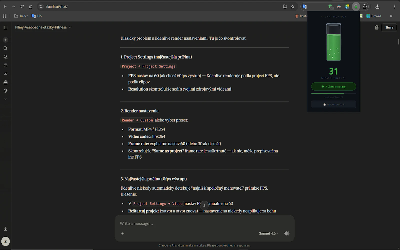 AI Chat Context Monitor screenshot 2