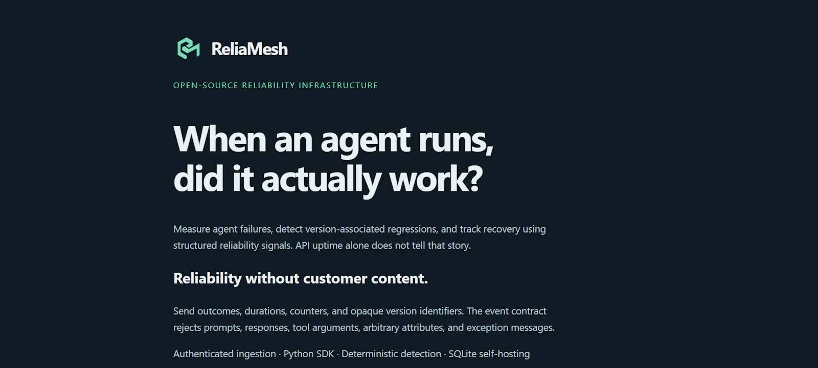 ReliaMesh screenshot 2