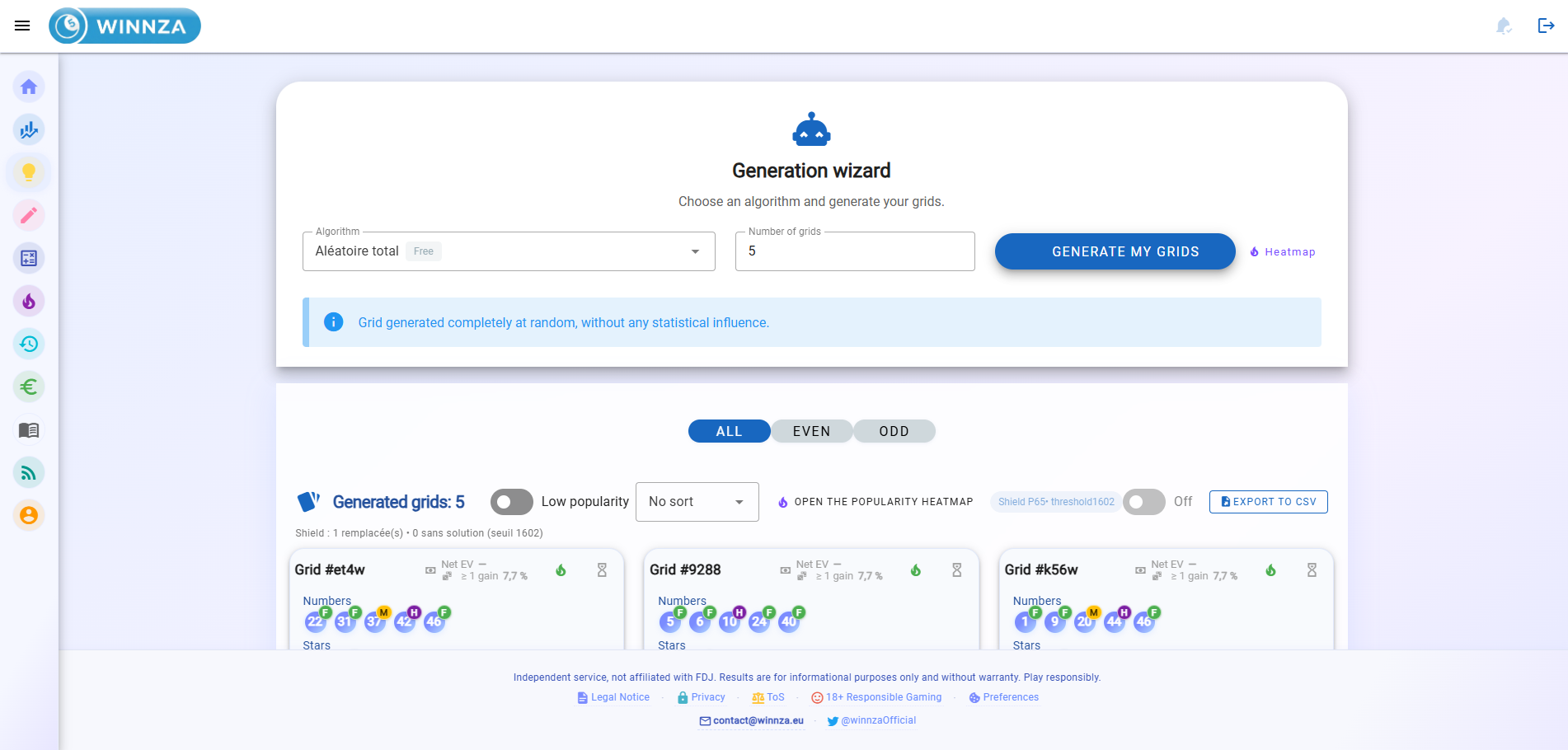 Winnza — EuroMillions screenshot 1