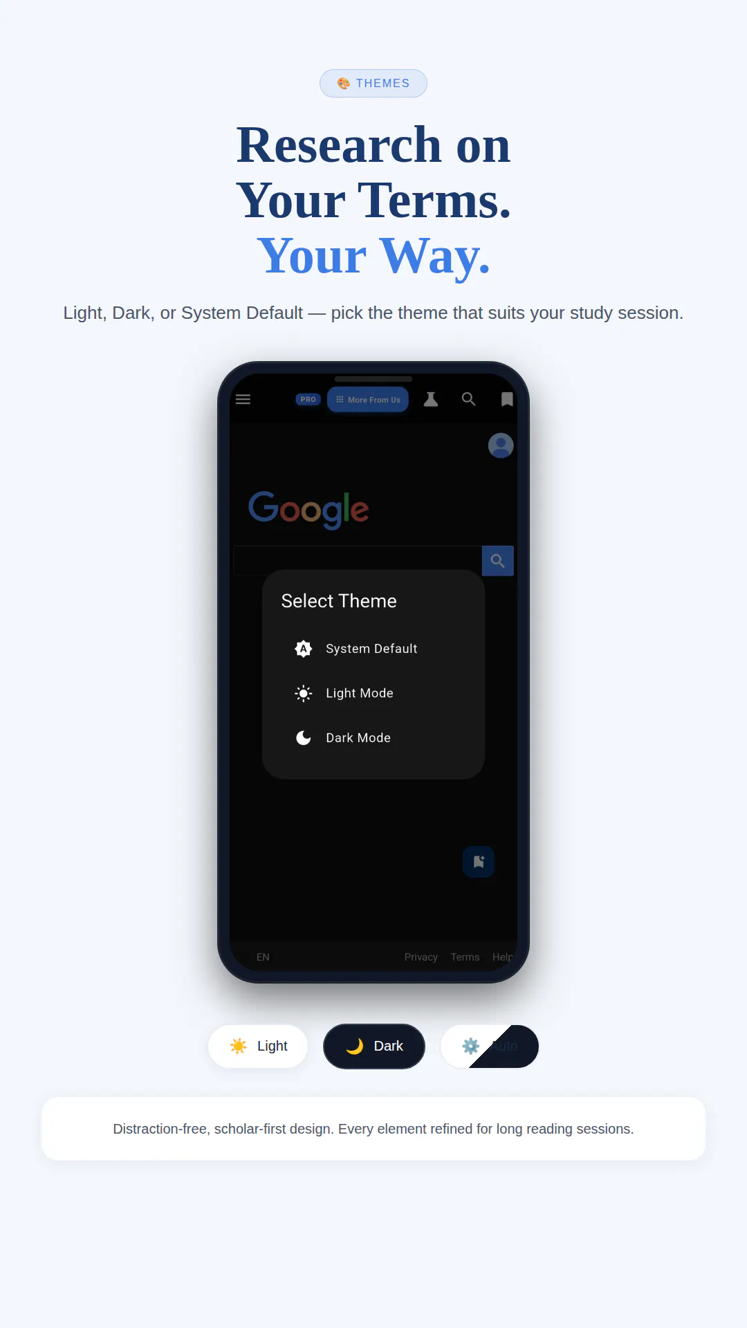 GScholar App screenshot