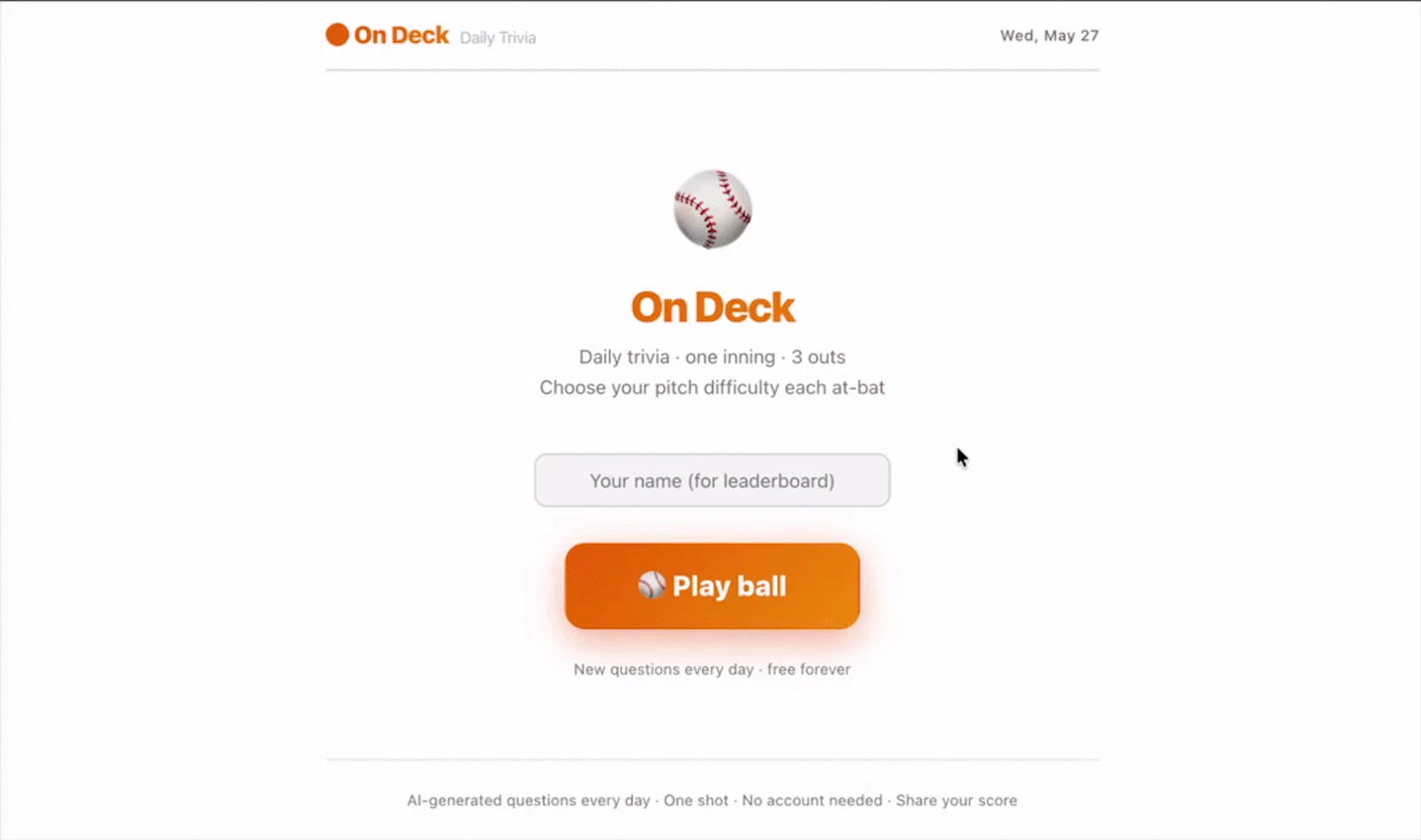 On Deck — Daily Trivia screenshot 1 (video preview)
