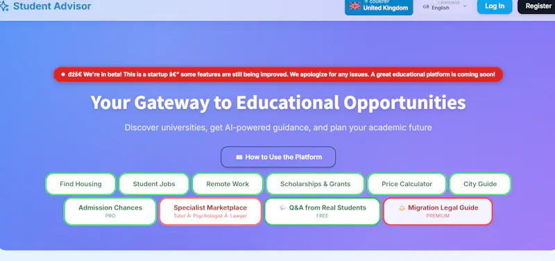 Student Advisor screenshot 1
