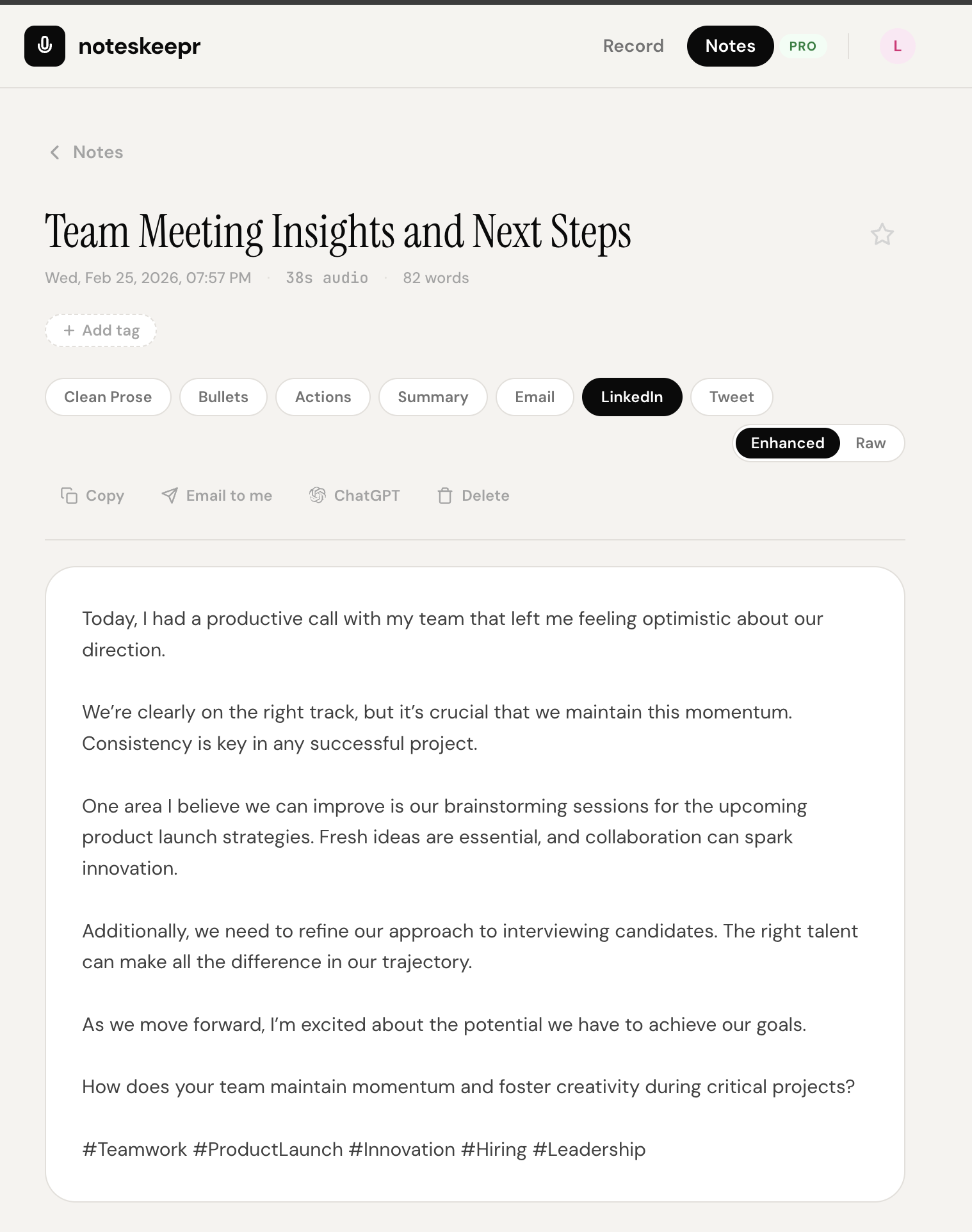 noteskeepr gallery image