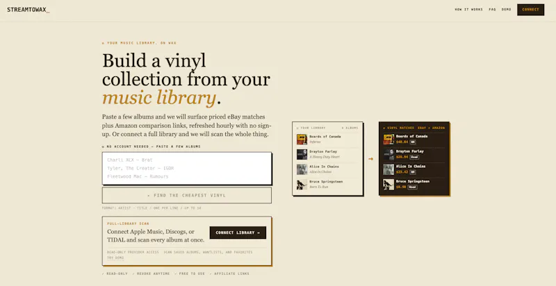 Stream To Wax screenshot 2