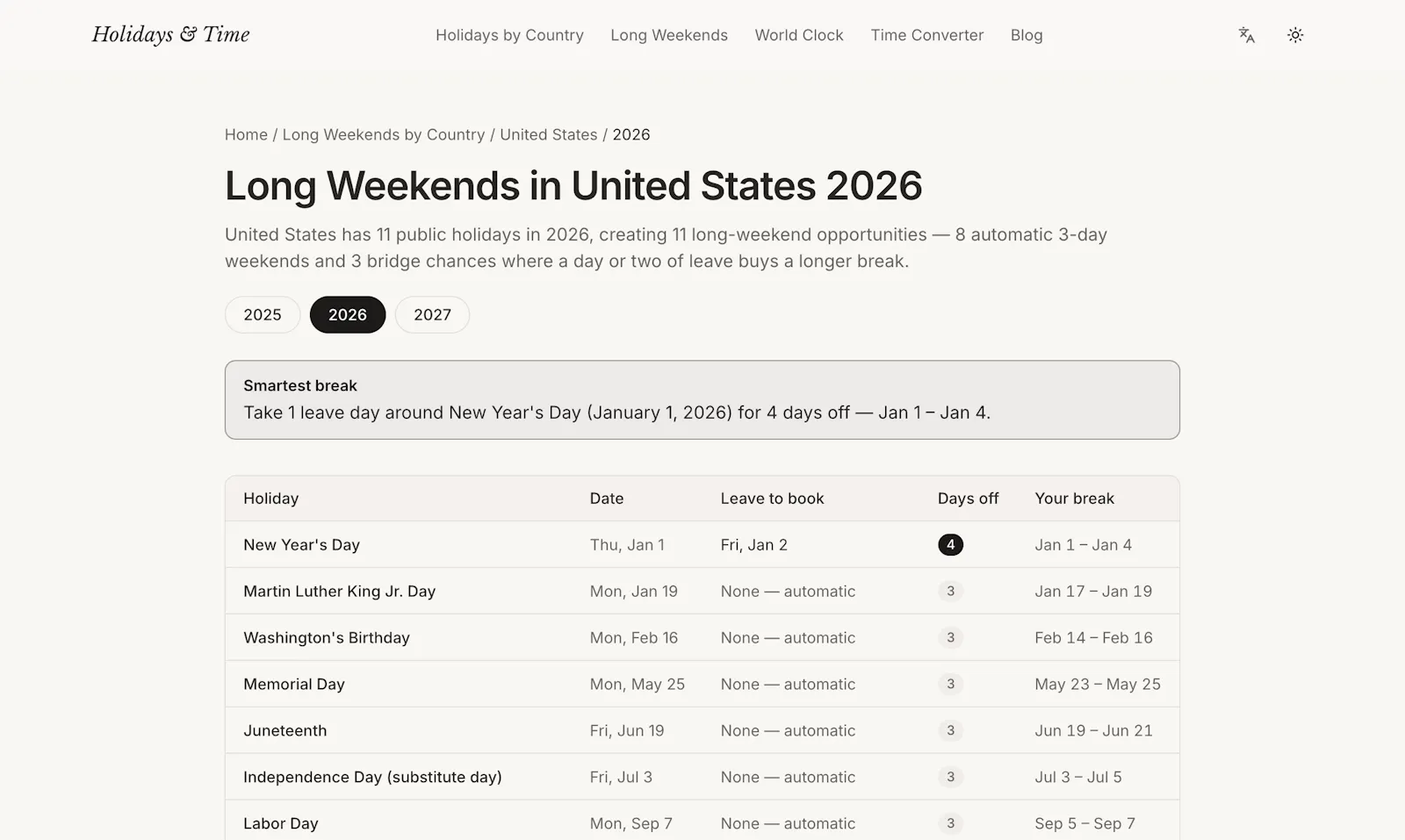 Holidays & Time screenshot 2