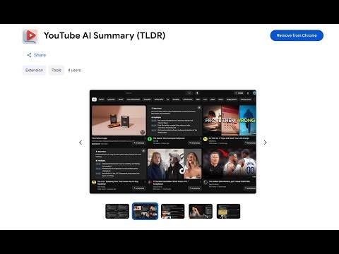 YouTube AI Summary (No More Clickbaits) gallery image