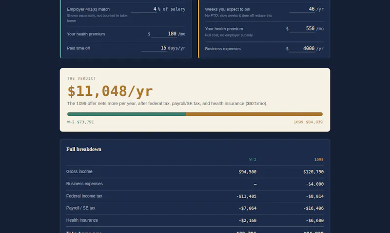WageKeep — Real Income Calculators screenshot 2