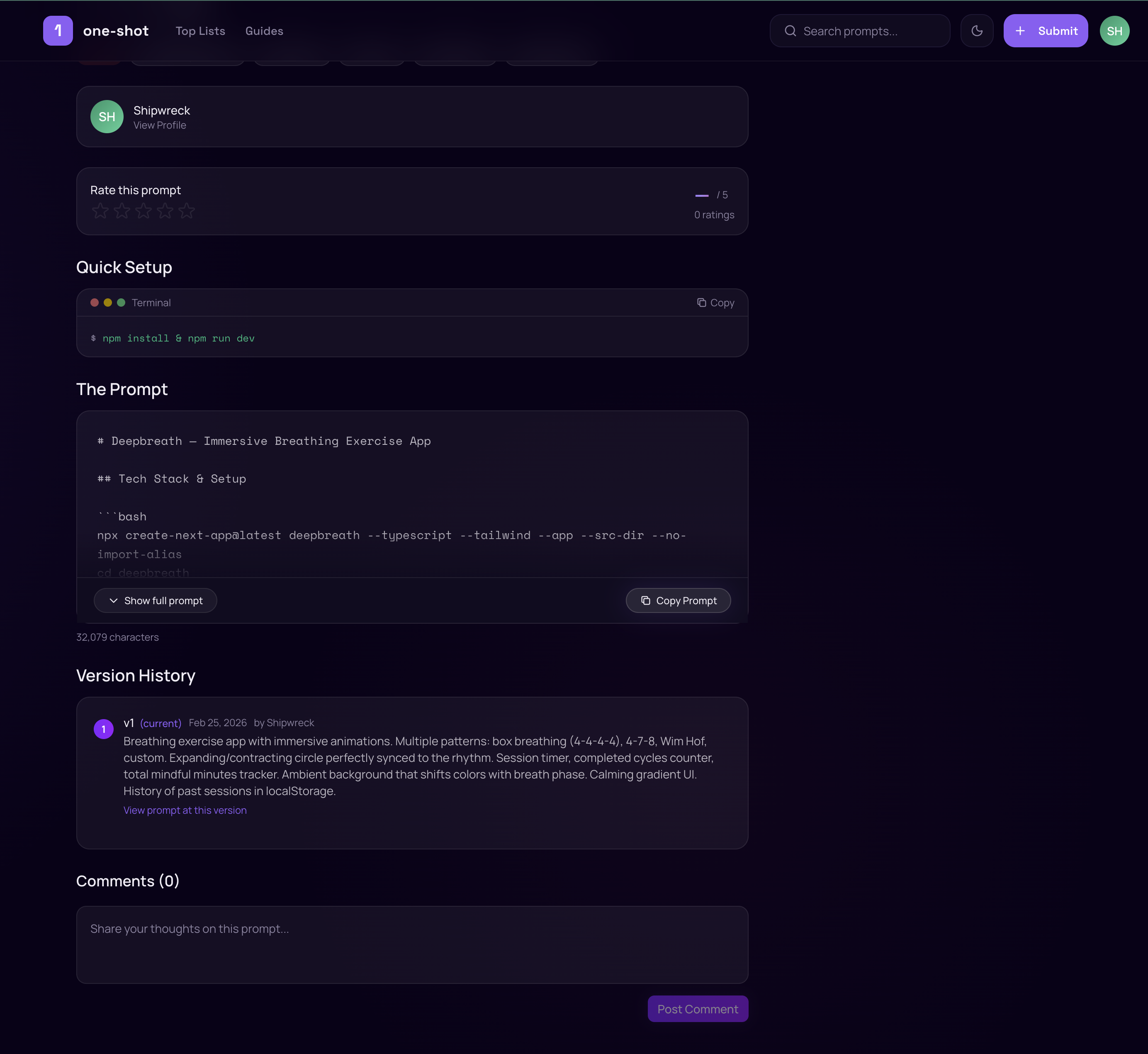 one-shot-app.com gallery image