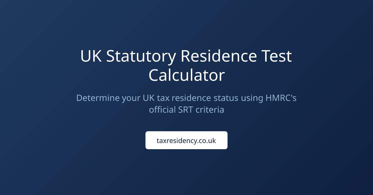 UK Tax Residence Calculator - Screenshot 4 showing product features and functionality