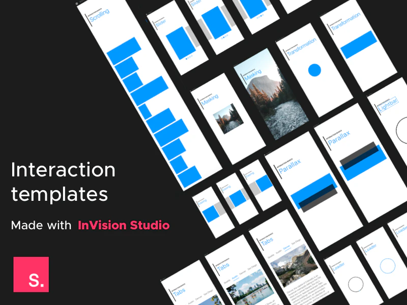 Free InVision Studio Interaction Templates