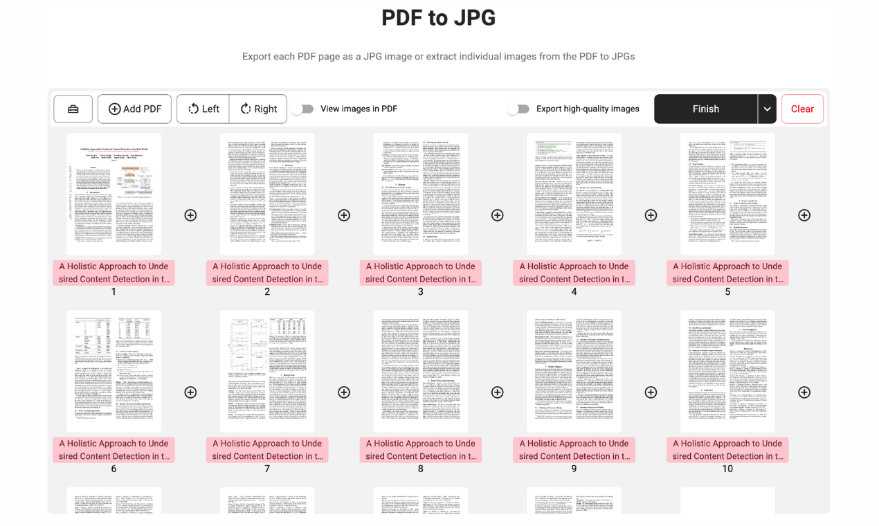 JPG에서 PDF - PDF 페이지를 JPG 이미지로 내보내거나 개별 이미지를 추출합니다. 미디어 4