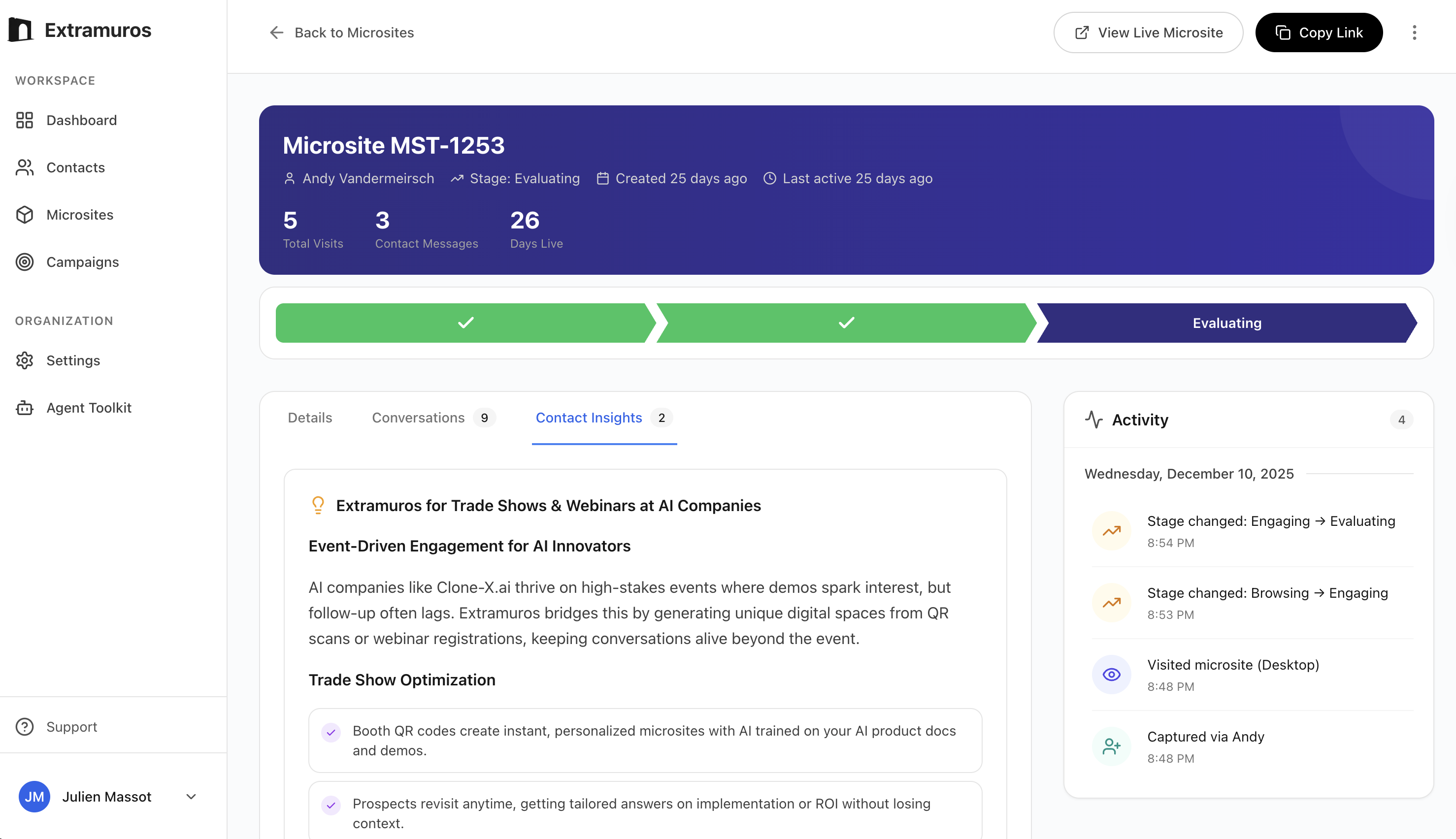 Extramuros - Screenshot 2 showing product features and functionality